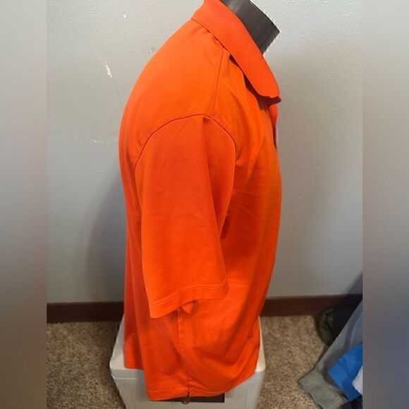 Nike FitDry Mens XL TG Orange Short Sleeve Polo - Picture 4 of 7